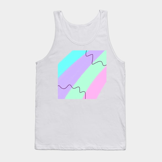 Green blue pink abstract watercolor art Tank Top by Artistic_st